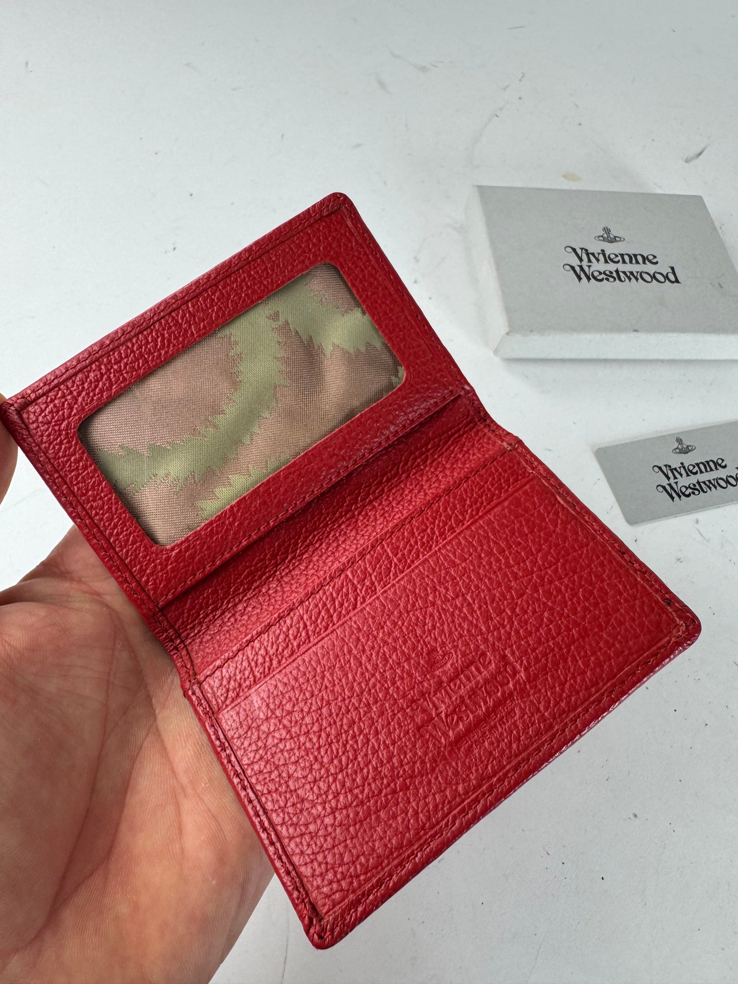 Vintage Vivienne Westwood Leather Card Holder Red