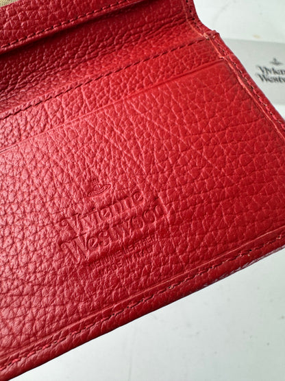 Vintage Vivienne Westwood Leather Card Holder Red