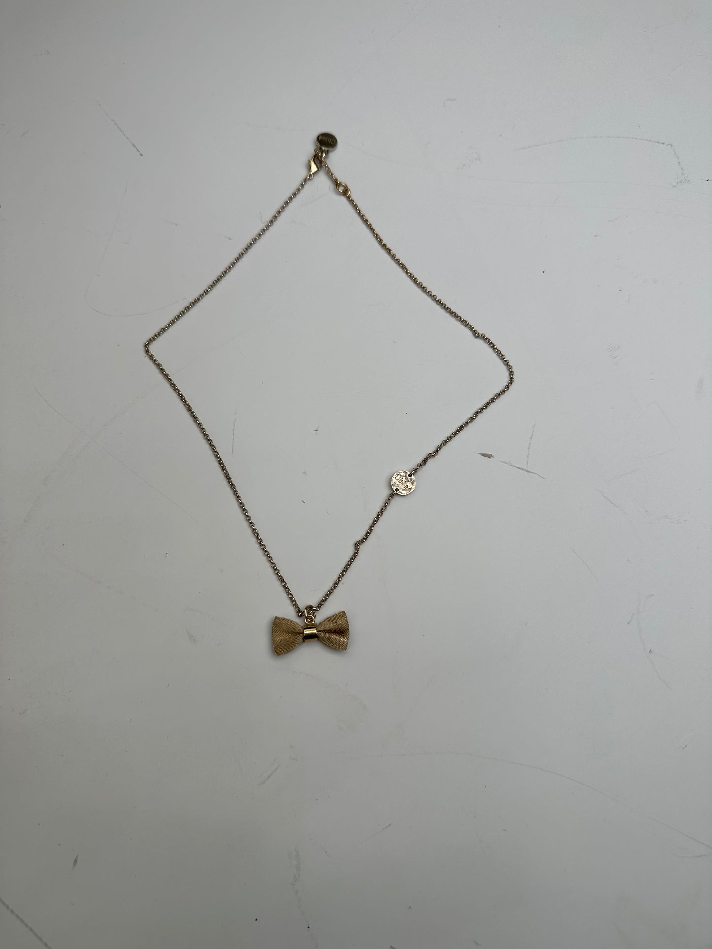 Vintage Chloe Chain Link Necklace Gold-Tone Metal