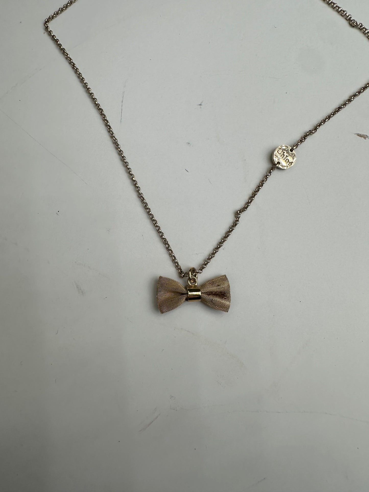 Vintage Chloe Chain Link Necklace Gold-Tone Metal
