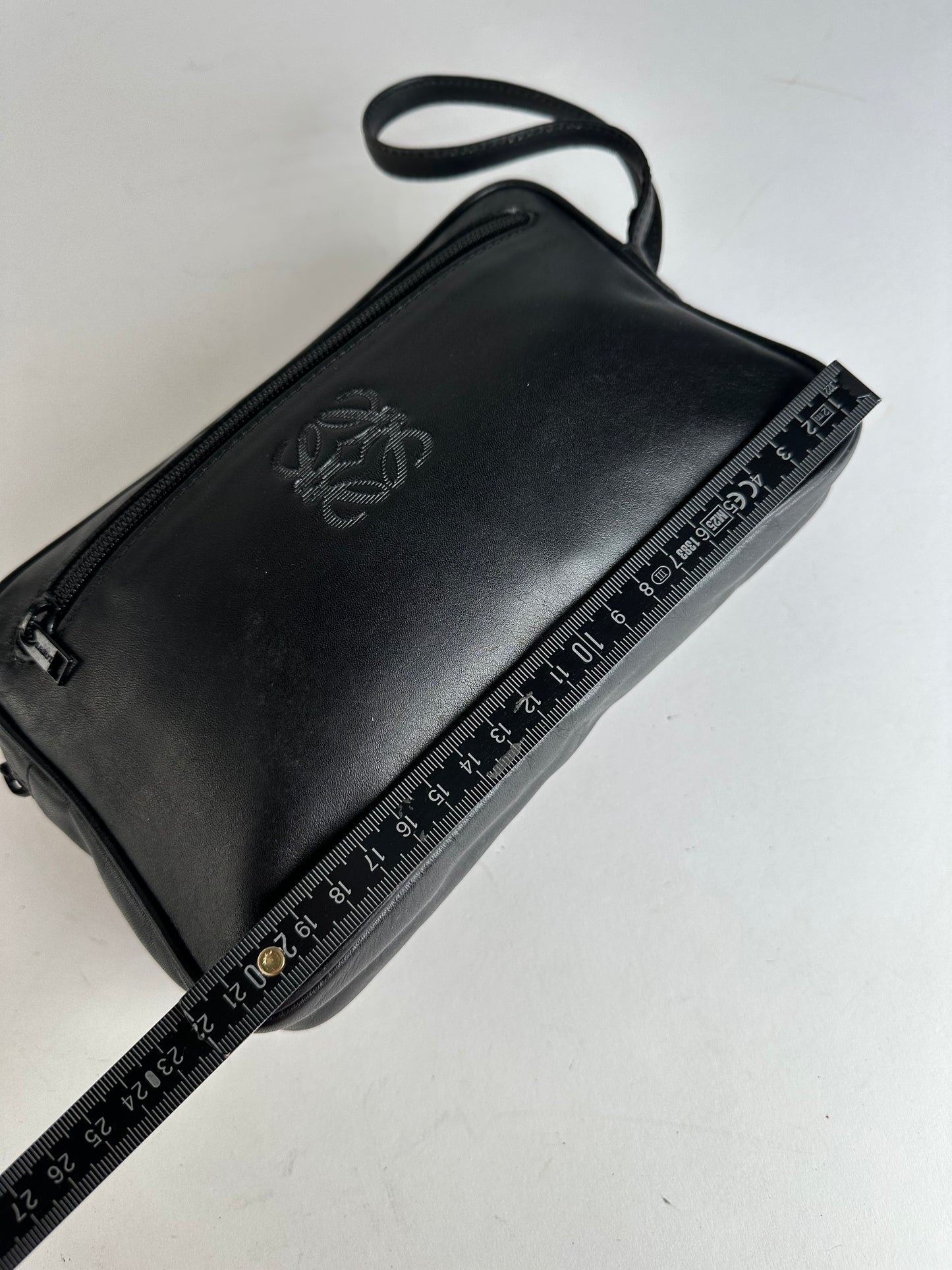 Vintage Loewe Madrid Leather Clutch Black