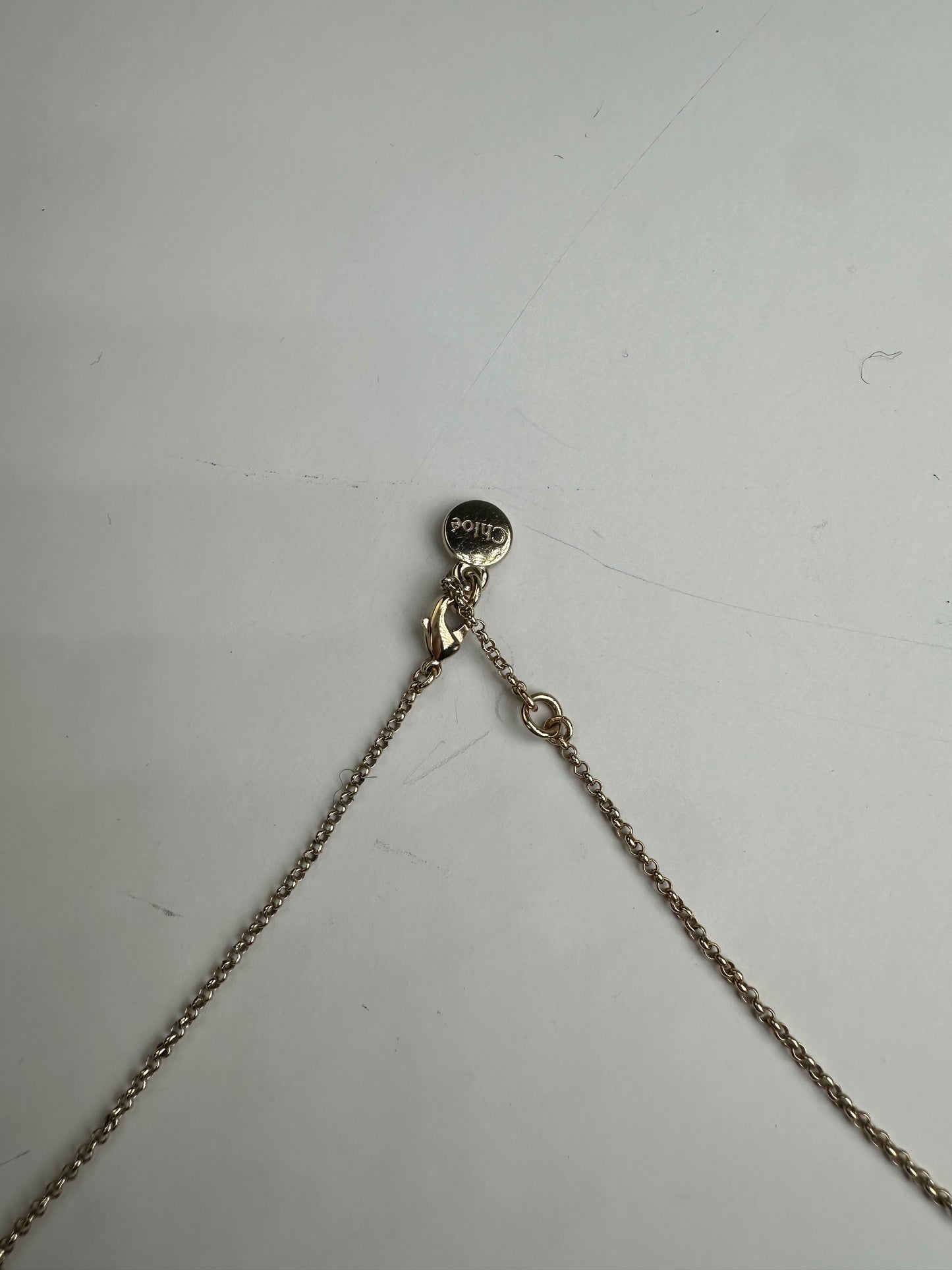 Vintage Chloe Chain Link Necklace Gold-Tone Metal