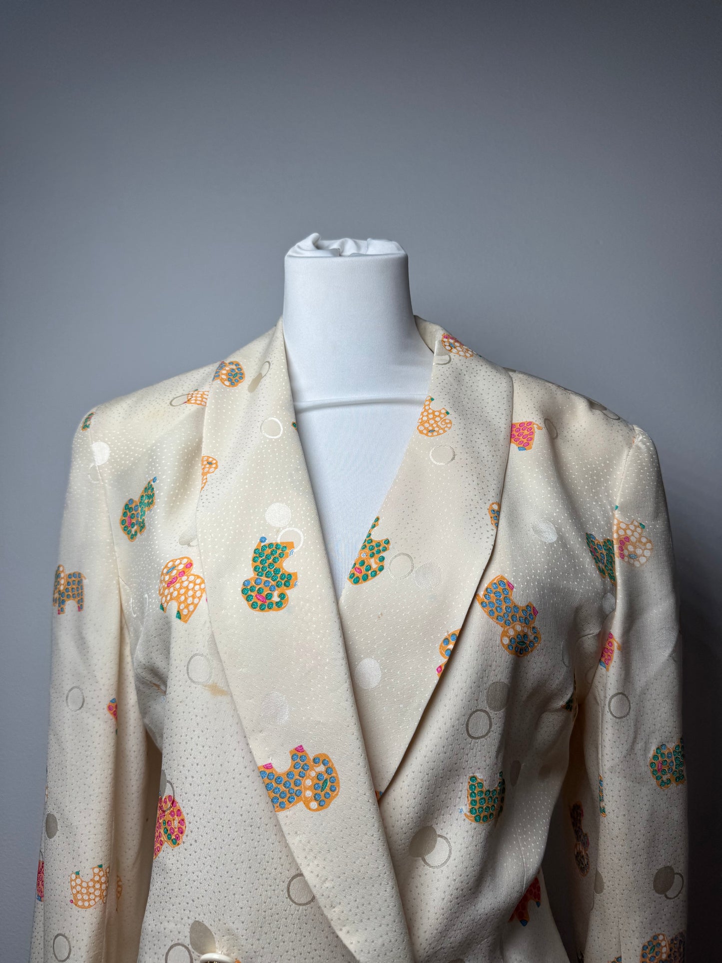 Vintage Balenciaga Silk Twin Set Beige