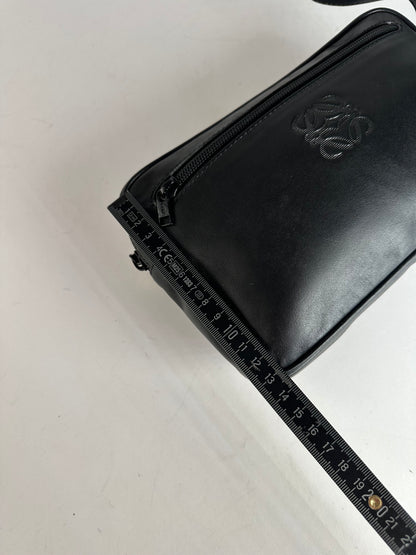 Vintage Loewe Madrid Leather Clutch Black