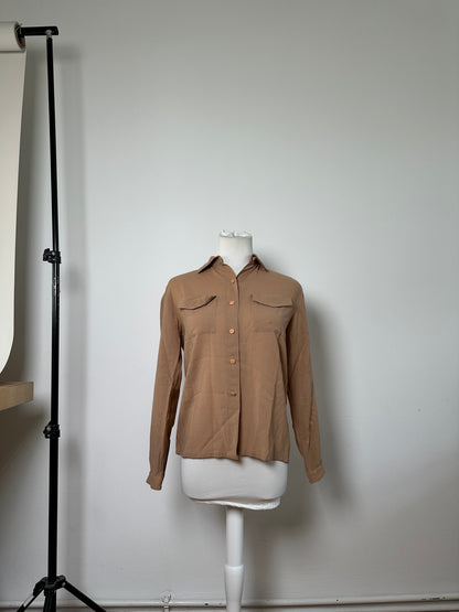 Vintage Dior Silk Shirt Beige S