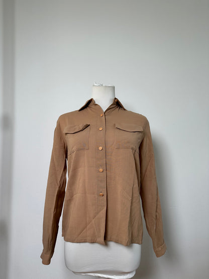 Vintage Dior Silk Shirt Beige S