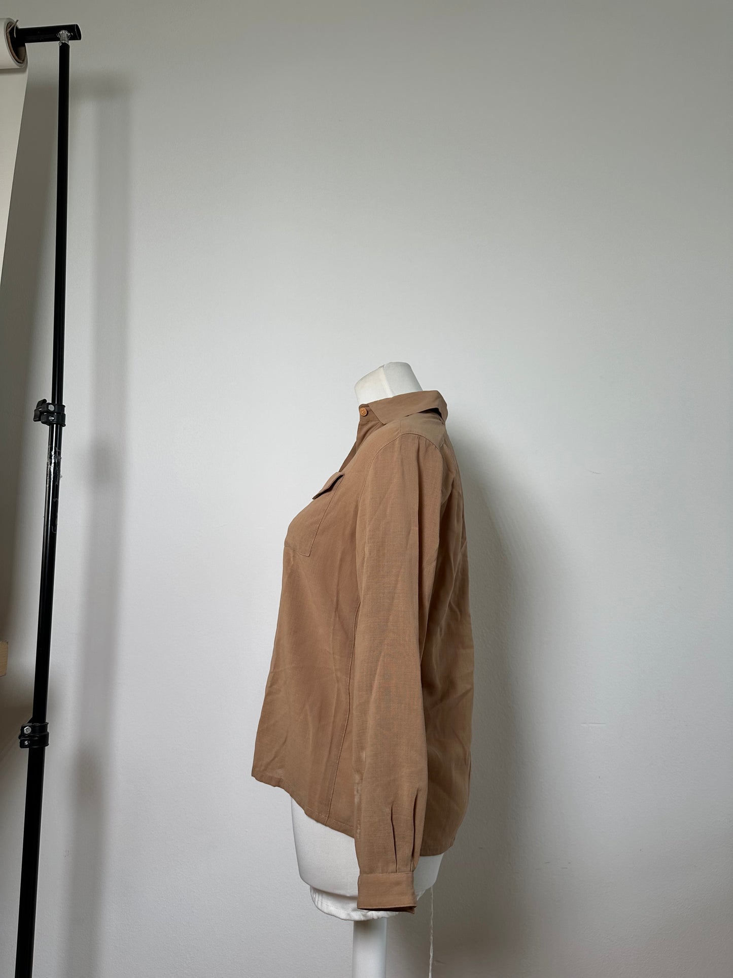 Vintage Dior Silk Shirt Beige S