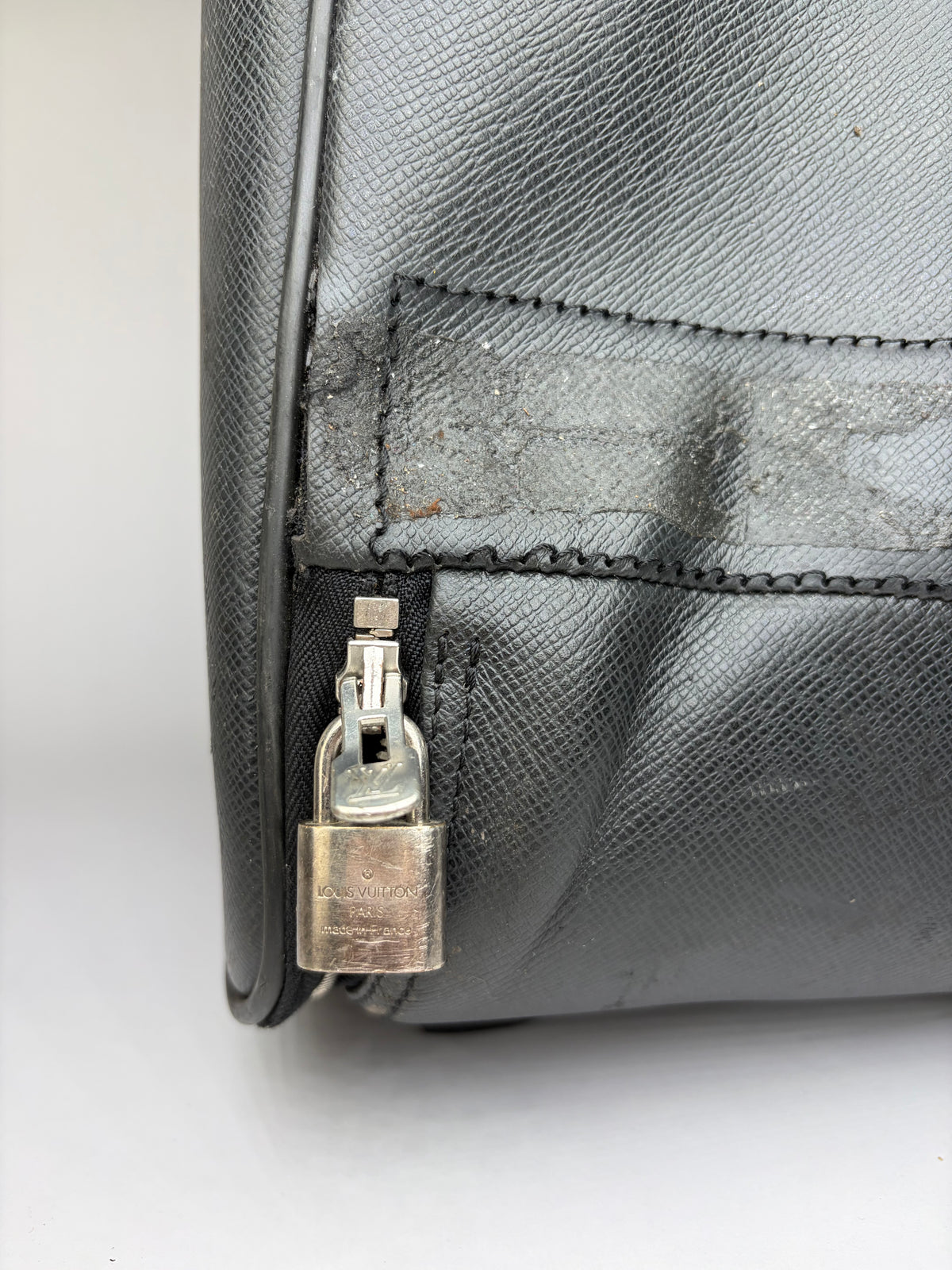 Vintage Louis Vuitton Taiga Wheeled Luggage 2002 Black