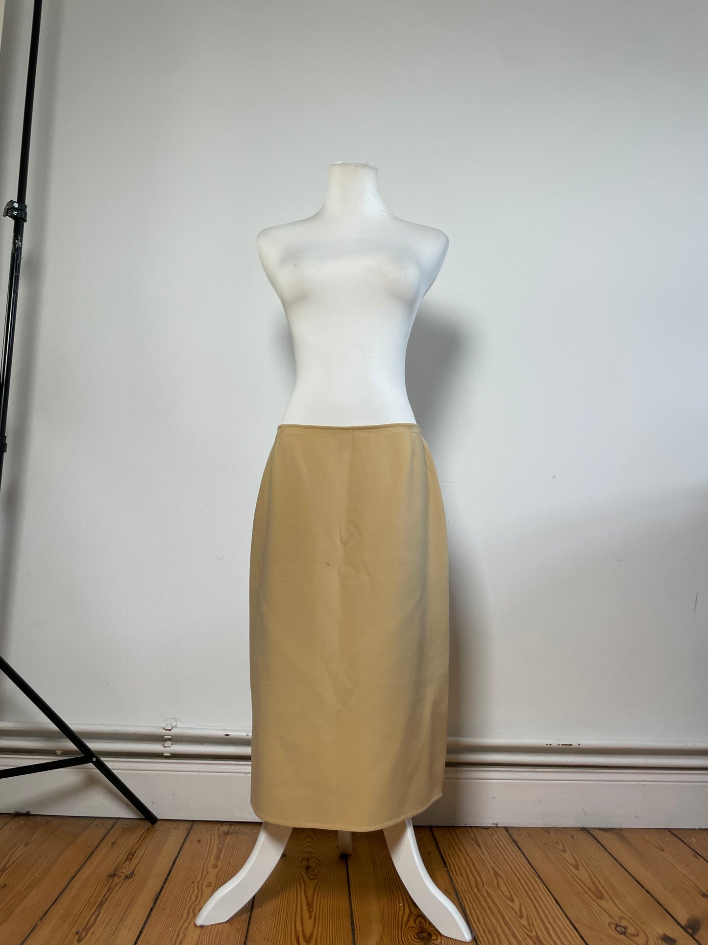 Vintage Celine Beige A-Line Skirt France L