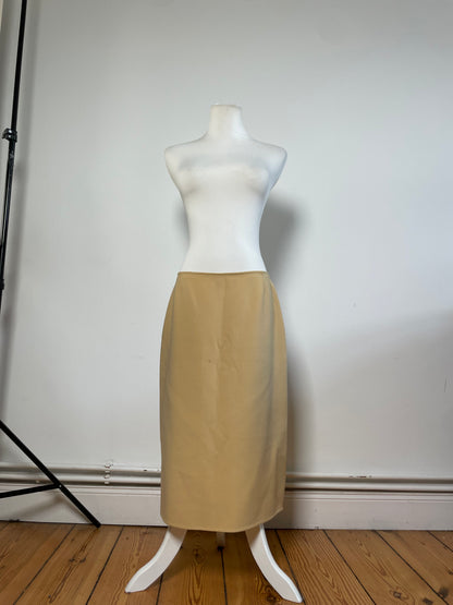 Vintage Celine Beige A-Line Skirt France L