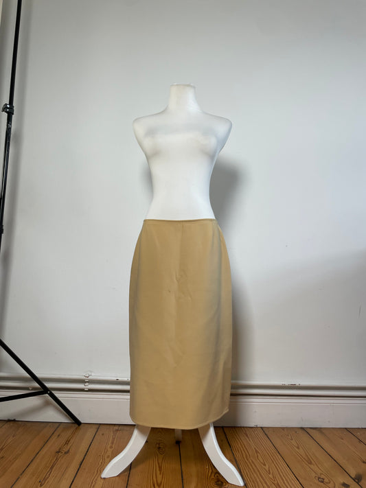 Vintage Celine Beige A-Line Skirt France L