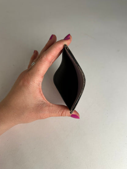 Vintage Gucci Leather Monogram Card Holder Purple