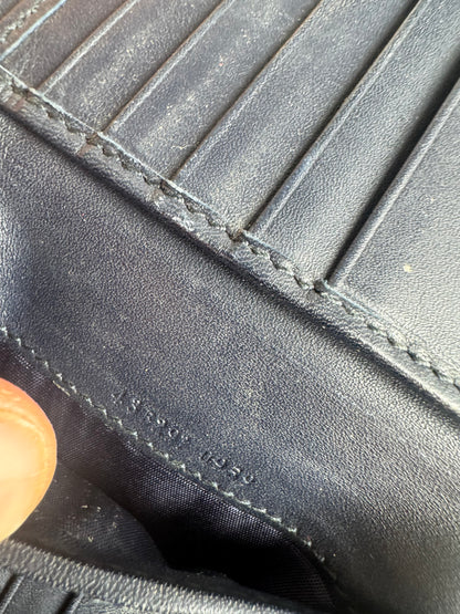 Vintage Gucci Ophidia Leather Wallet Gray Red Navy