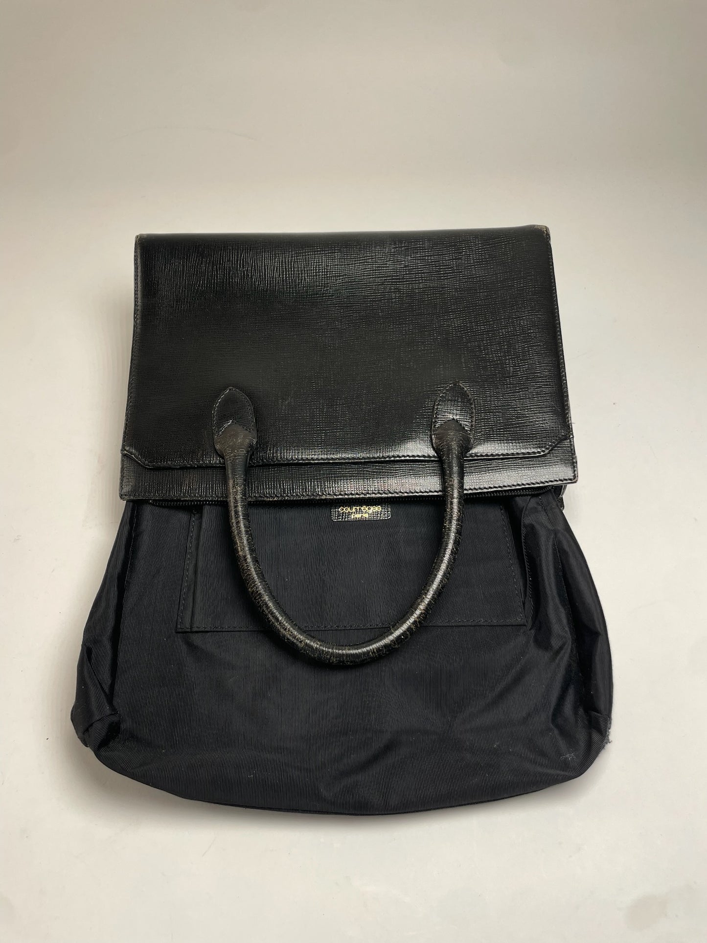 Vintage Courreges Leather Handbag Black