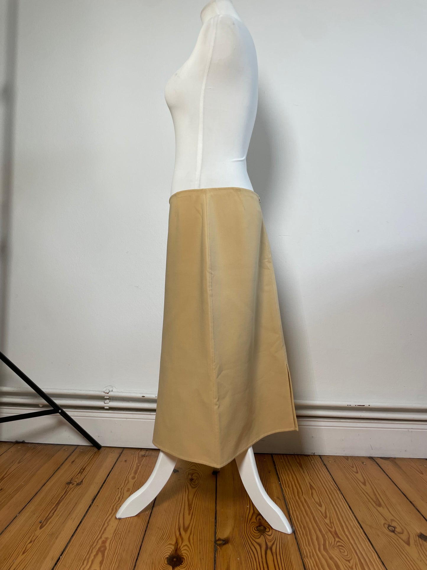 Vintage Celine Beige A-Line Skirt France L