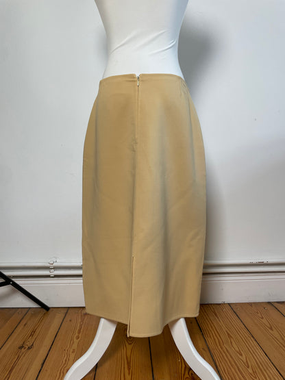 Vintage Celine Beige A-Line Skirt France L