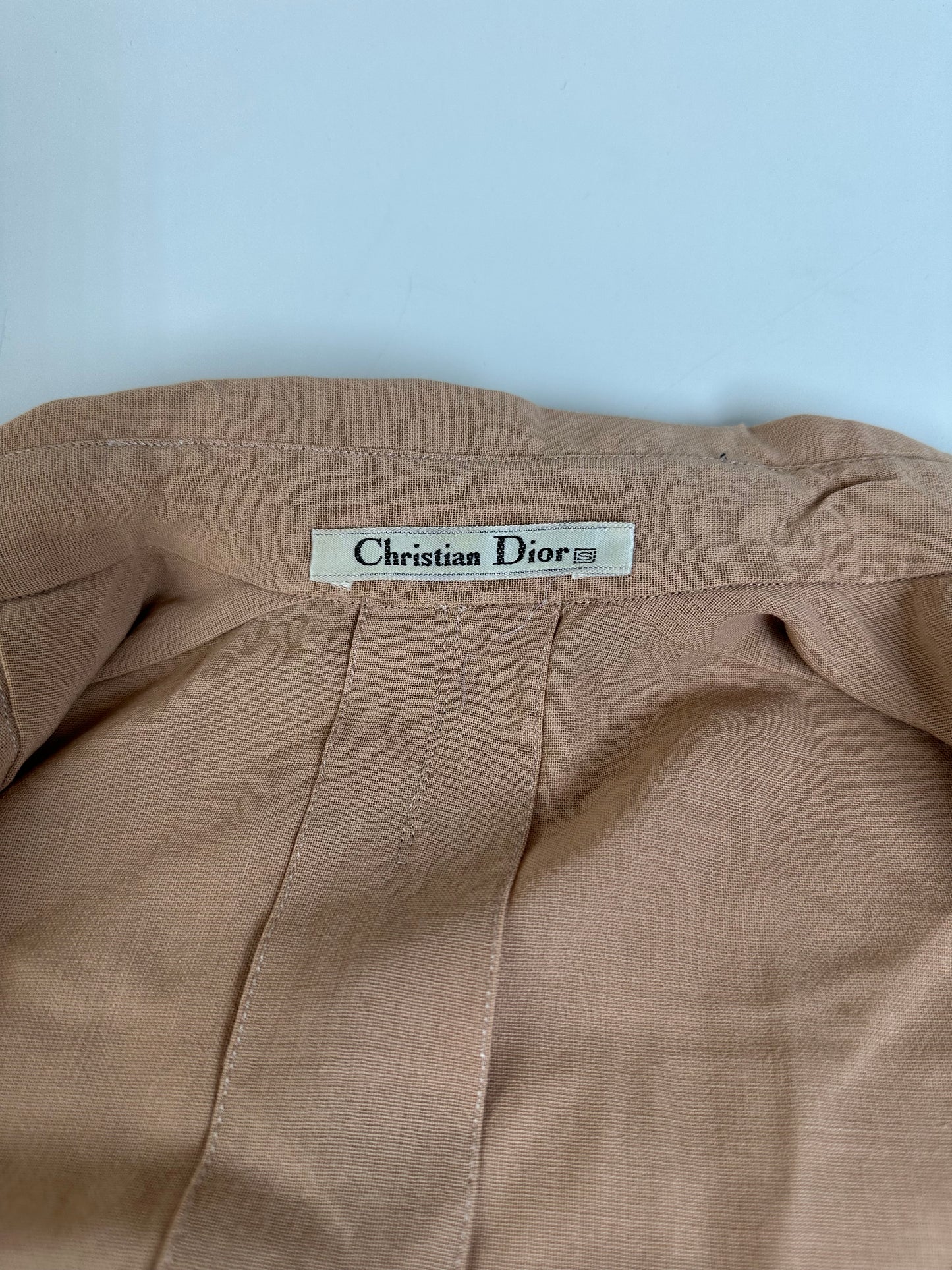 Vintage Dior Silk Shirt Beige S