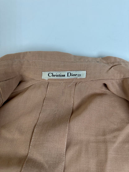 Vintage Dior Silk Shirt Beige S