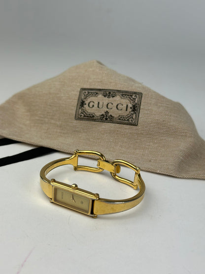 Vintage Gucci 1500 Bangle Watch Gold