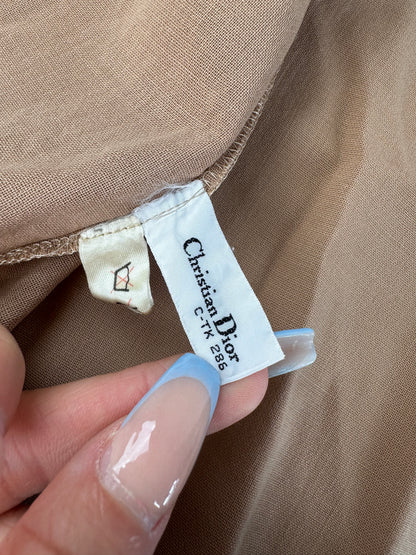 Vintage Dior Silk Shirt Beige S
