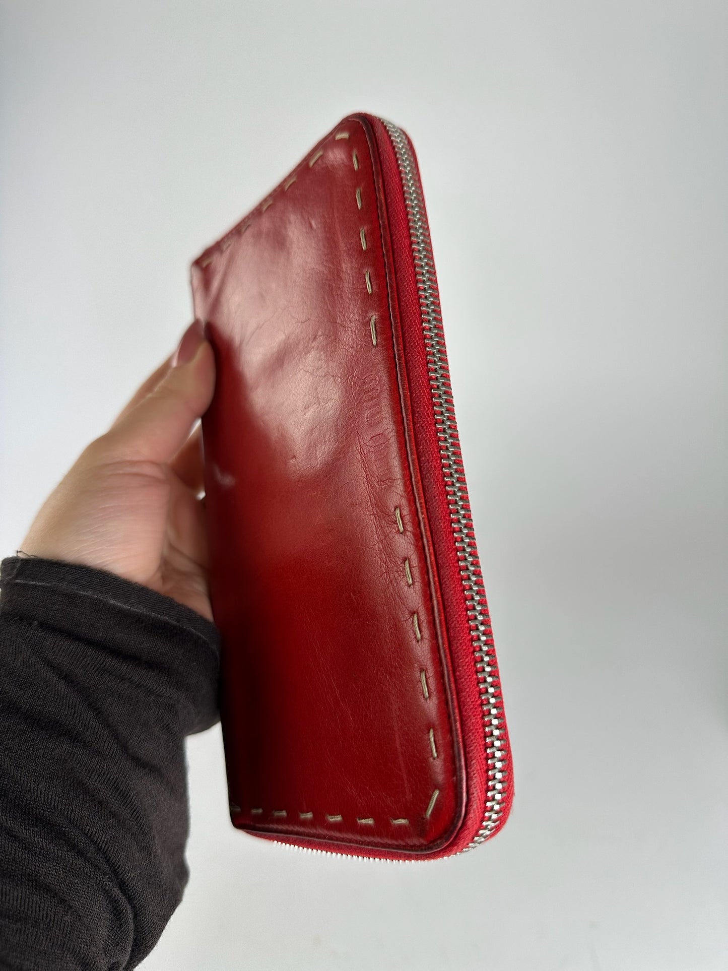 Vintage Miu Miu Leather Wallet red