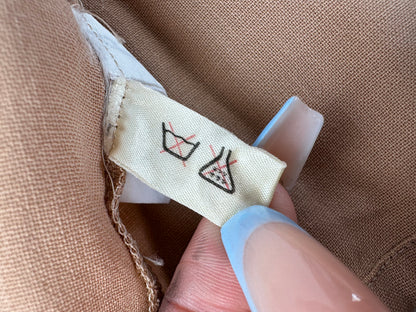 Vintage Dior Silk Shirt Beige S