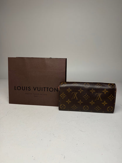 Vintage Louis Vuitton Monogram Leather Wallet Brown