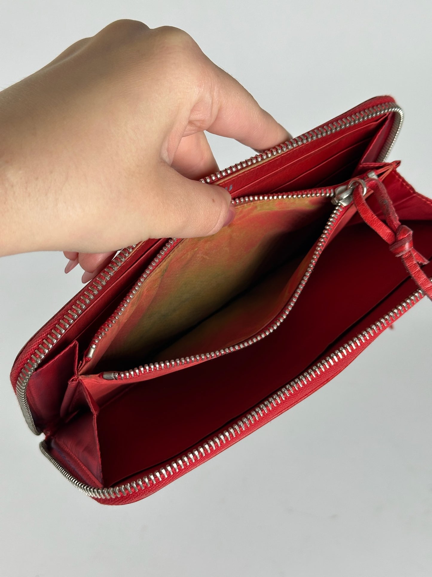 Vintage Miu Miu Leather Wallet red