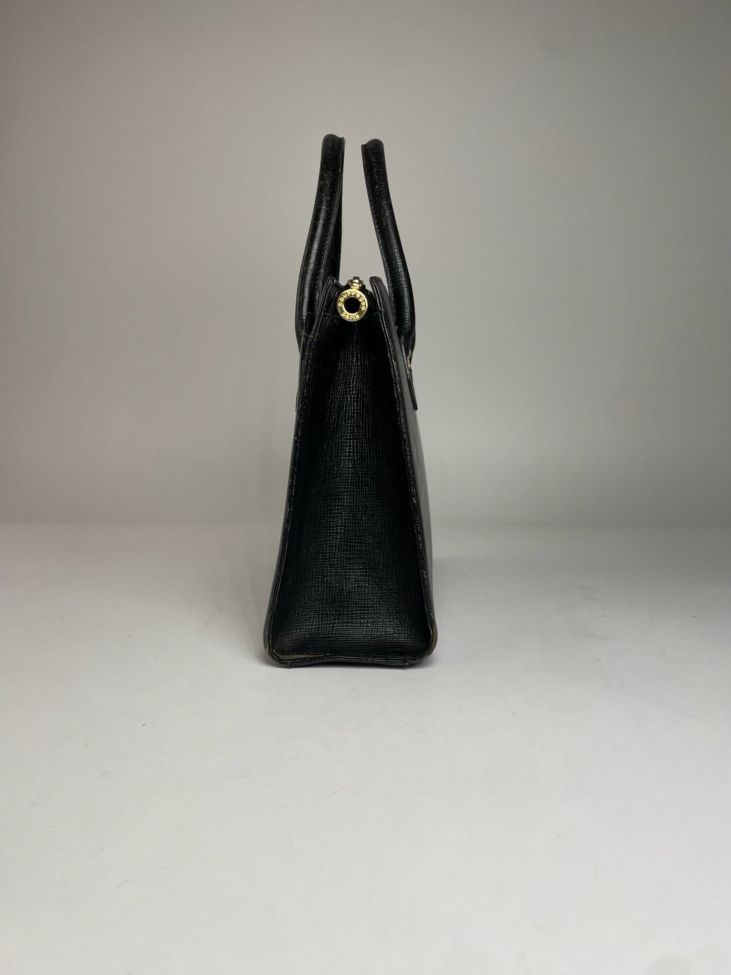 Vintage Courreges Leather Handbag Black