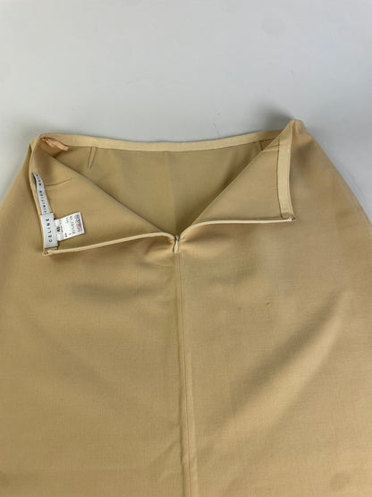 Vintage Celine Beige A-Line Skirt France L