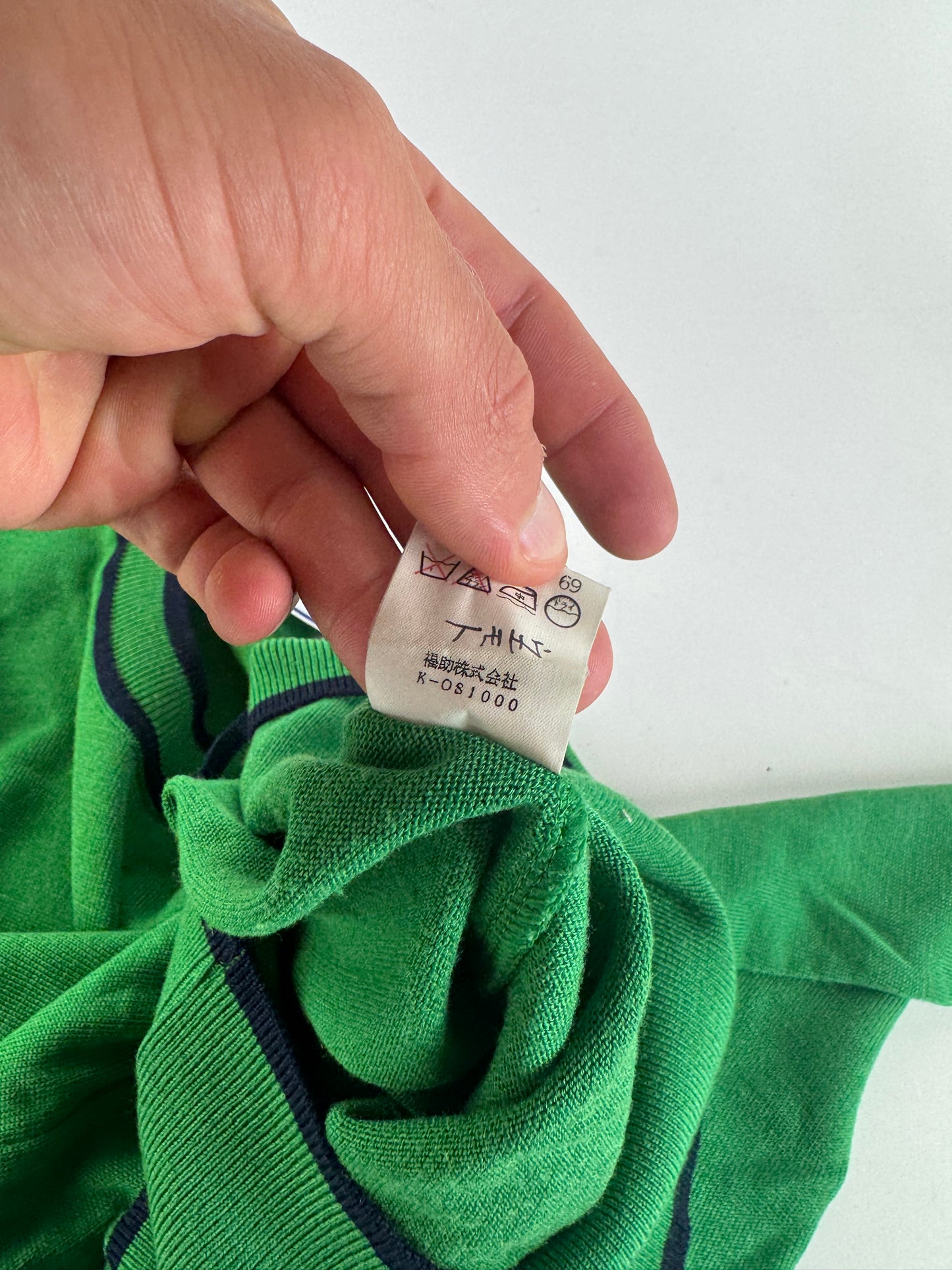 Vintage Yves Saint Laurent Crewneck Sweater Green Black M