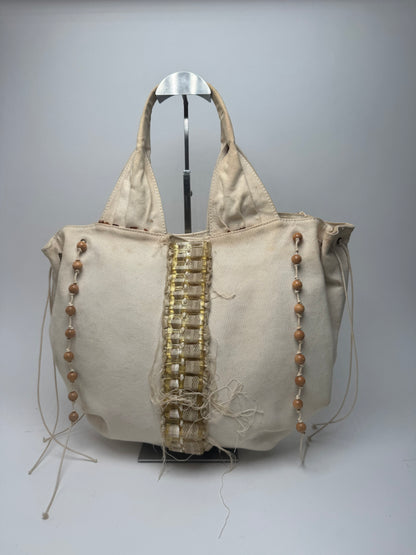 Vintage Stella Mc Cartney Canvas Tote Bag beige