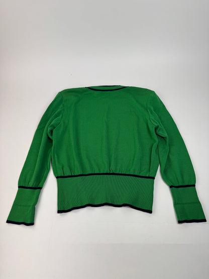 Vintage Yves Saint Laurent Crewneck Sweater Green Black M