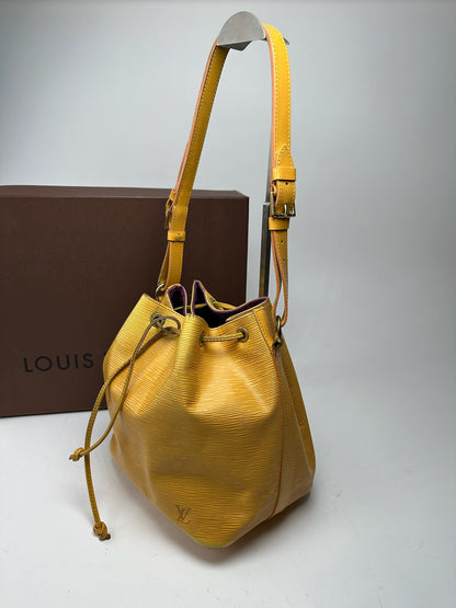 Vintage Louis Vuitton EPI Leather Sac Noe Yellow