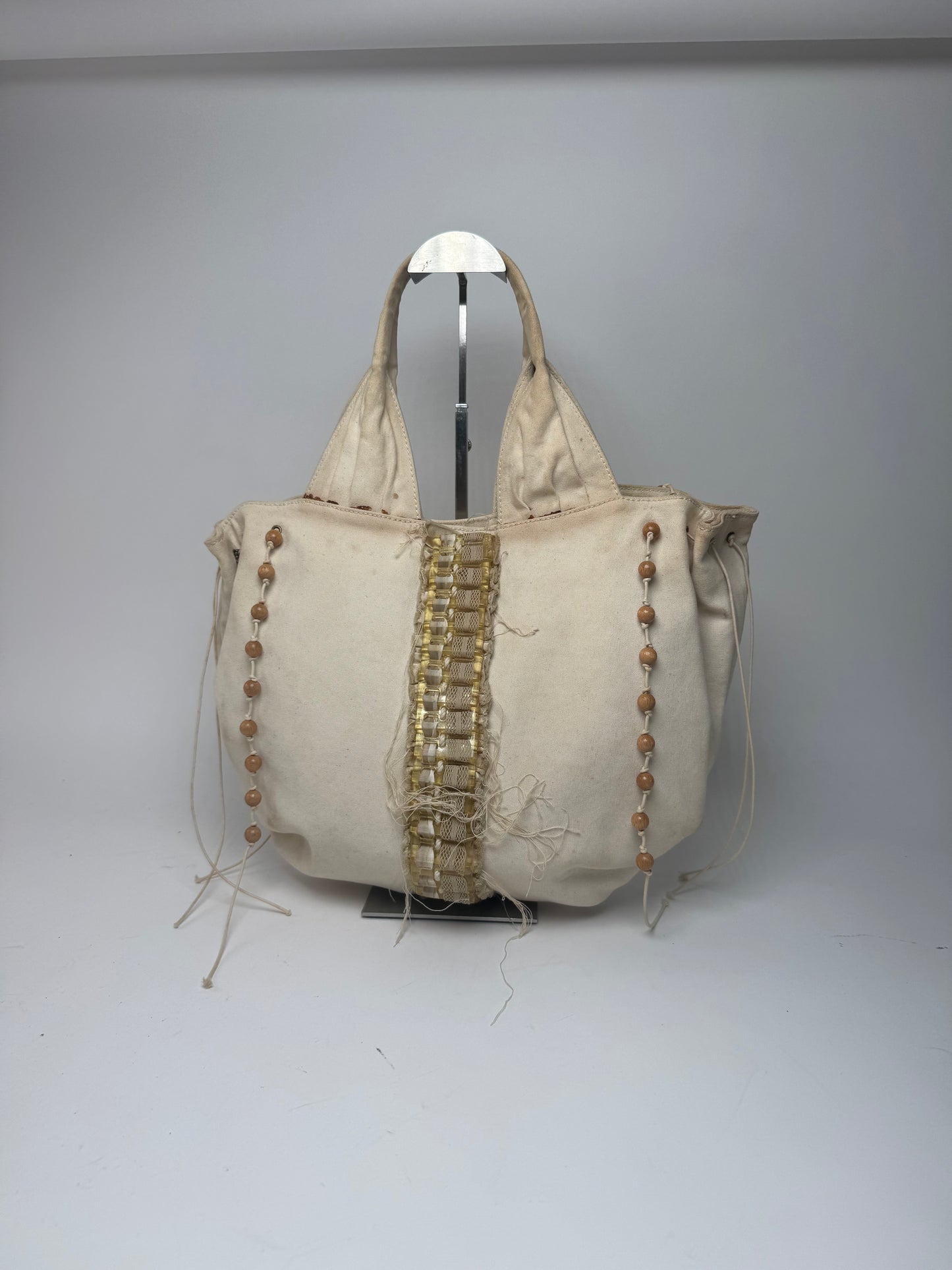 Vintage Stella Mc Cartney Canvas Tote Bag beige