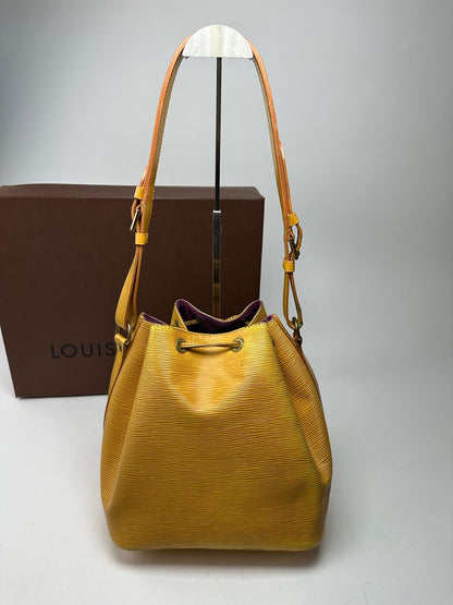 Vintage Louis Vuitton EPI Leather Sac Noe Yellow
