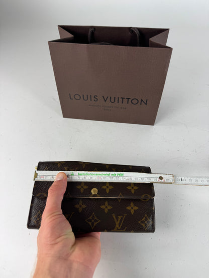 Vintage Louis Vuitton Monogram Leather Wallet Brown