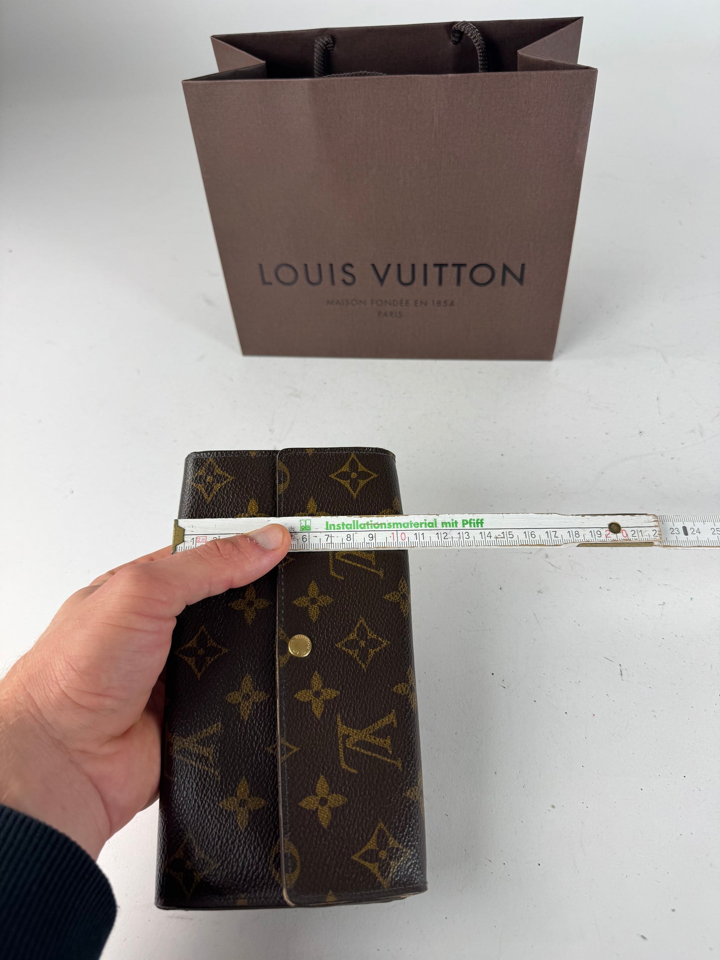 Vintage Louis Vuitton Monogram Leather Wallet Brown