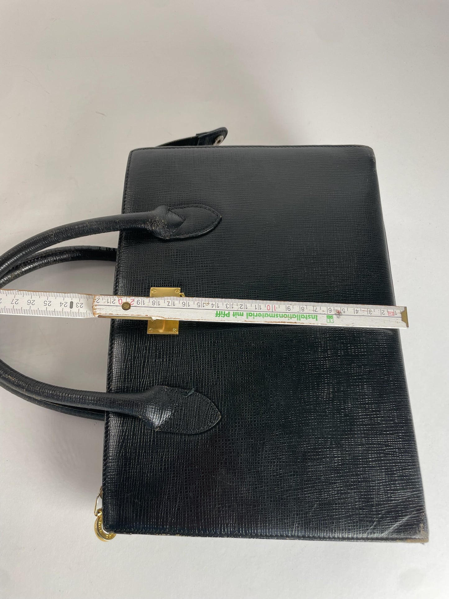 Vintage Courreges Leather Handbag Black