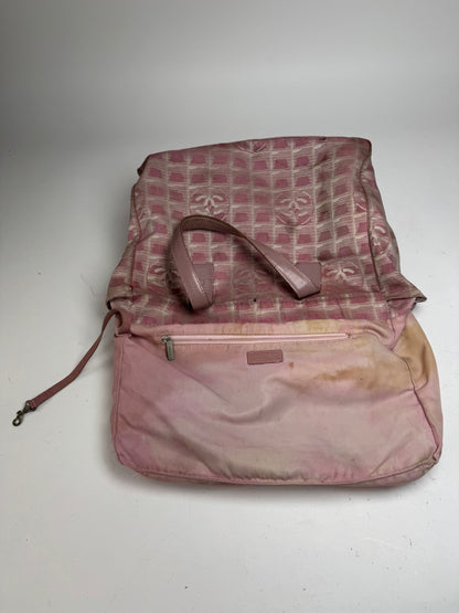 Vintage Chanel Monogram Tote Bag Pink