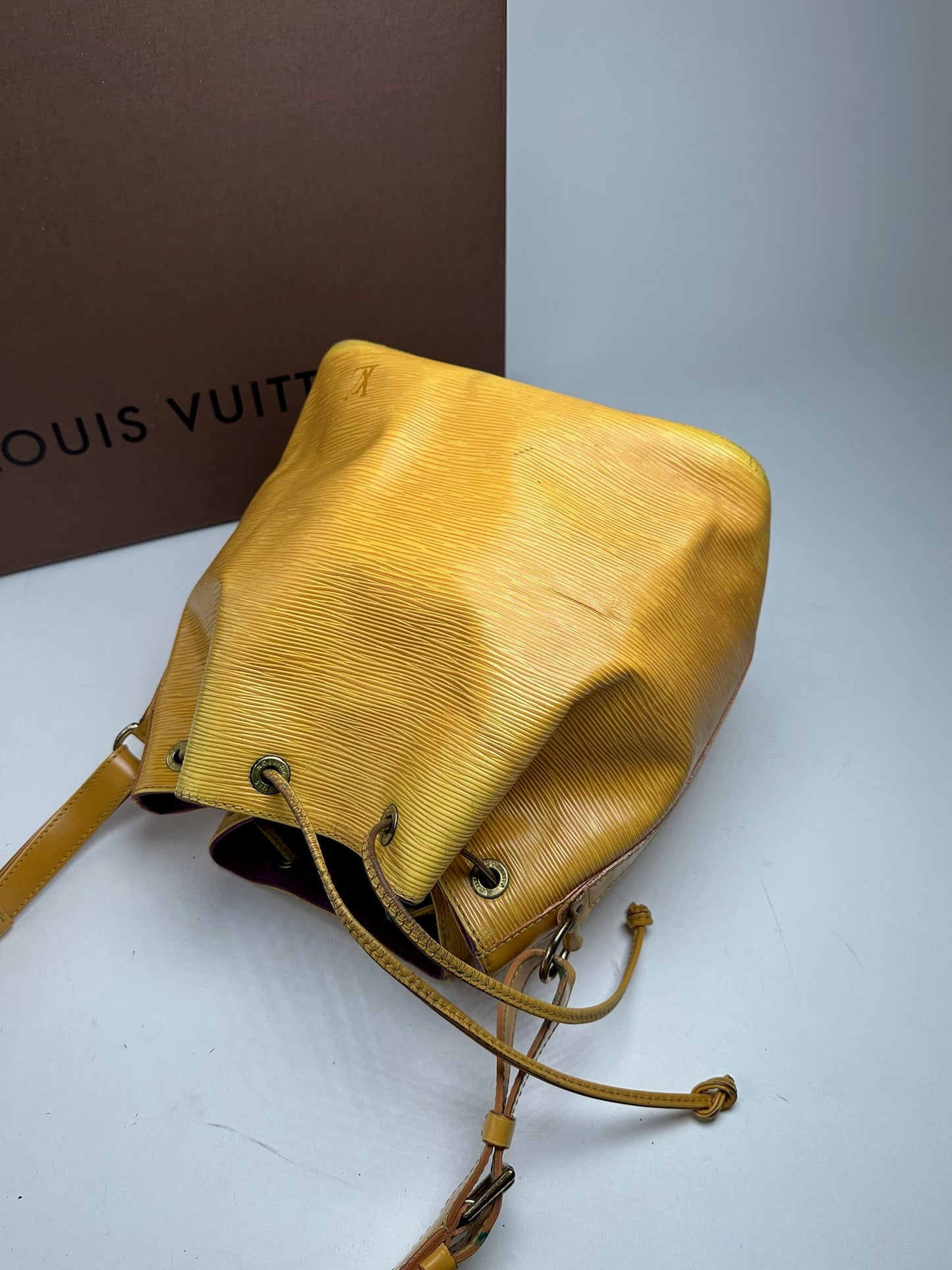 Vintage Louis Vuitton EPI Leather Sac Noe Yellow
