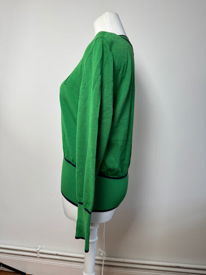 Vintage Yves Saint Laurent Crewneck Sweater Green Black M