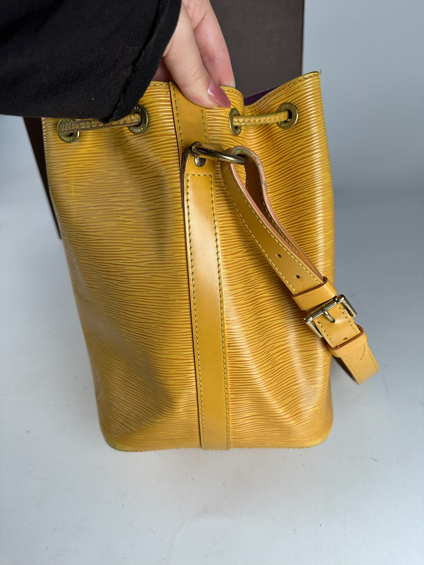 Vintage Louis Vuitton EPI Leather Sac Noe Yellow