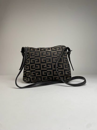Vintage Givenchy Monogram Shoulder Bag Brown