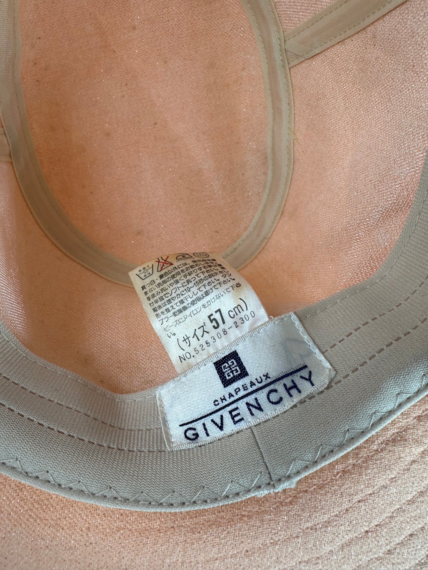 Vintage Givenchy Bucket Hat Cotton Peach