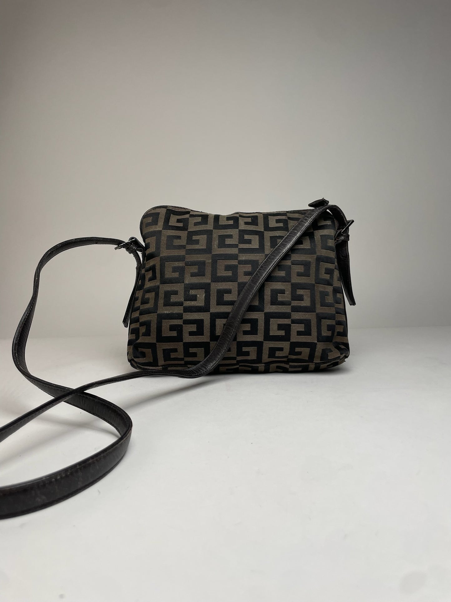 Vintage Givenchy Monogram Shoulder Bag Brown
