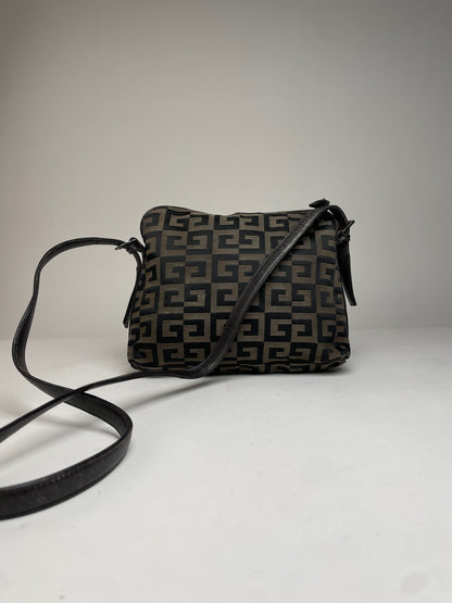 Vintage Givenchy Monogram Shoulder Bag Brown