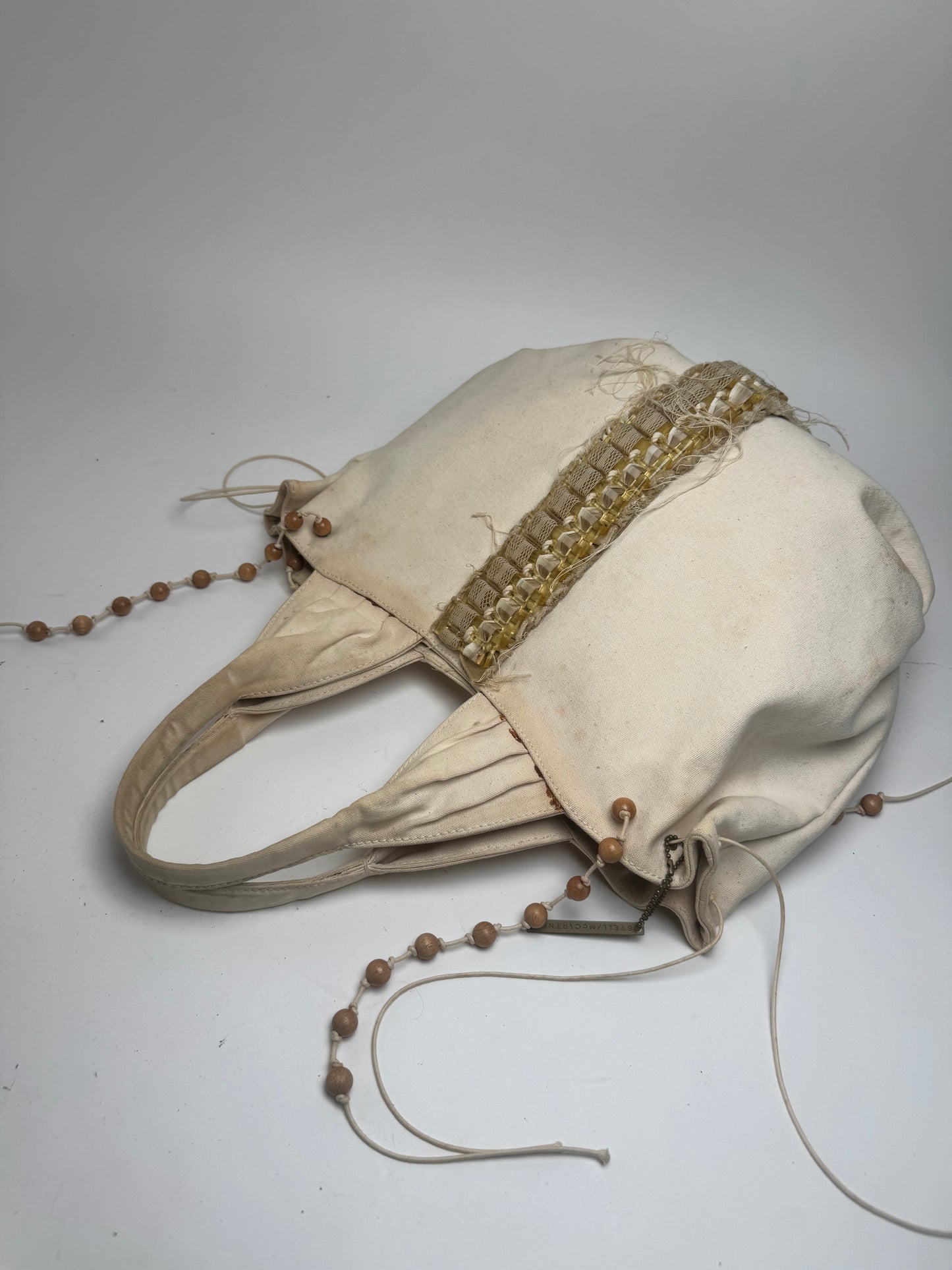 Vintage Stella Mc Cartney Canvas Tote Bag beige