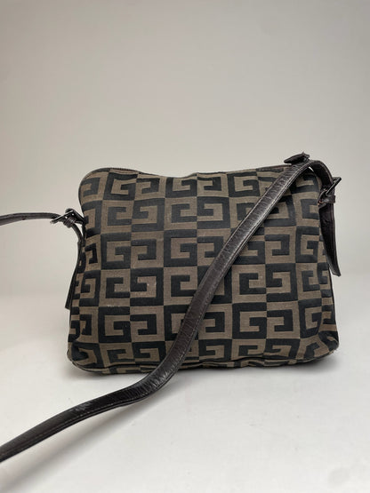 Vintage Givenchy Monogram Shoulder Bag Brown