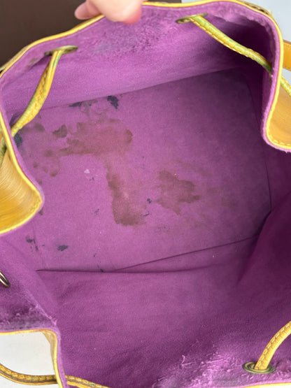 Vintage Louis Vuitton EPI Leather Sac Noe Yellow